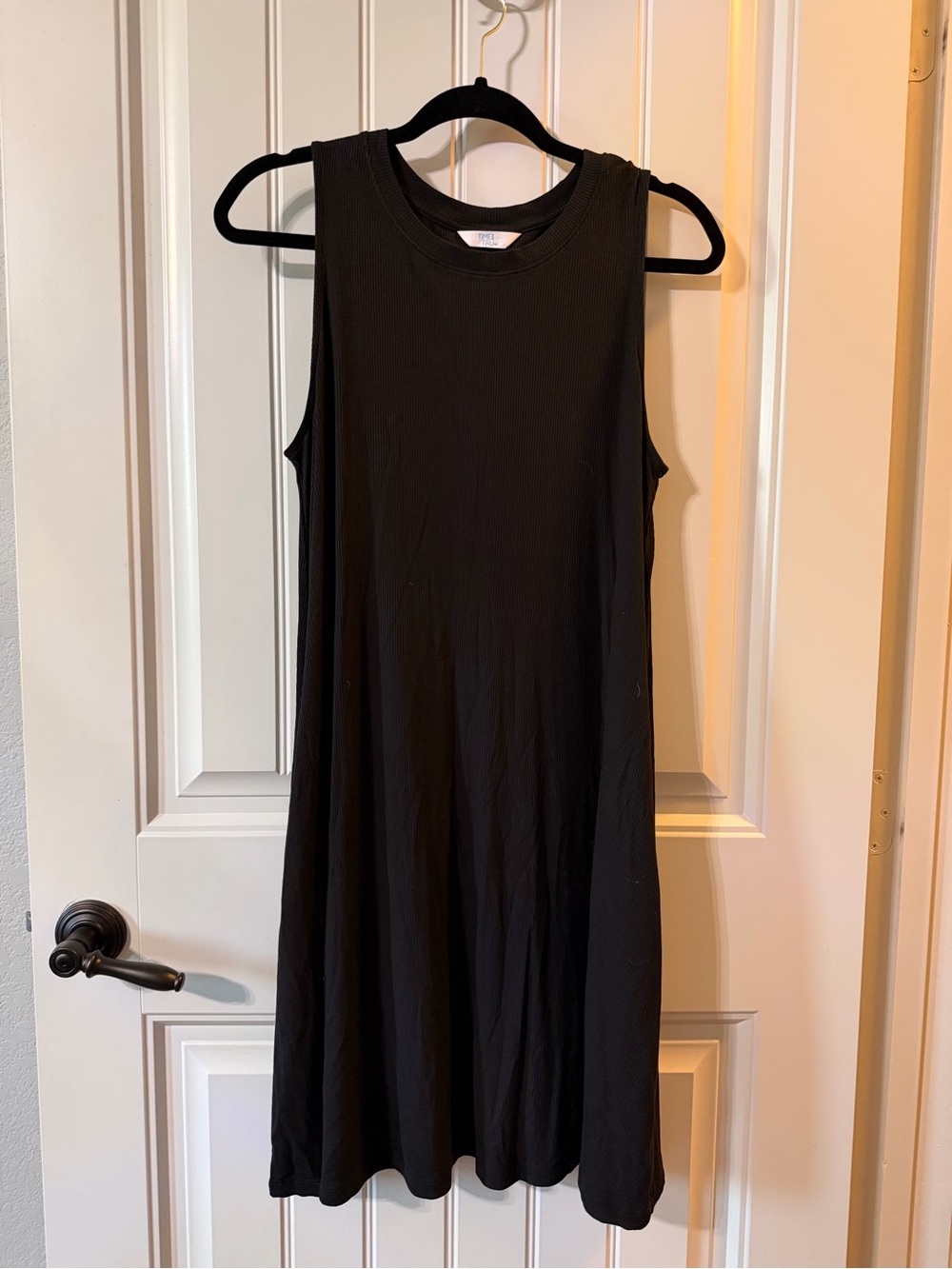 Time and Tru Black Sleeveless A-Line Mini Dress